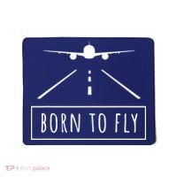 Born To Fly Aviation Pilot Flying Airplane Aircraft Gift Mousepad thumb 0