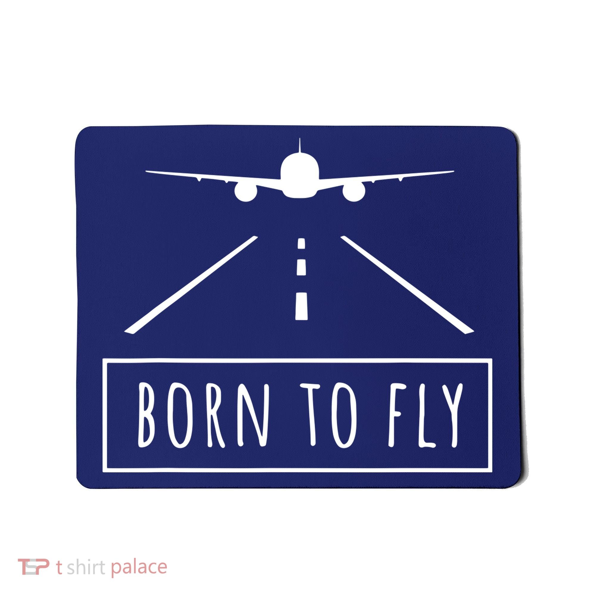 Born To Fly Aviation Pilot Flying Airplane Aircraft Gift Mousepad
