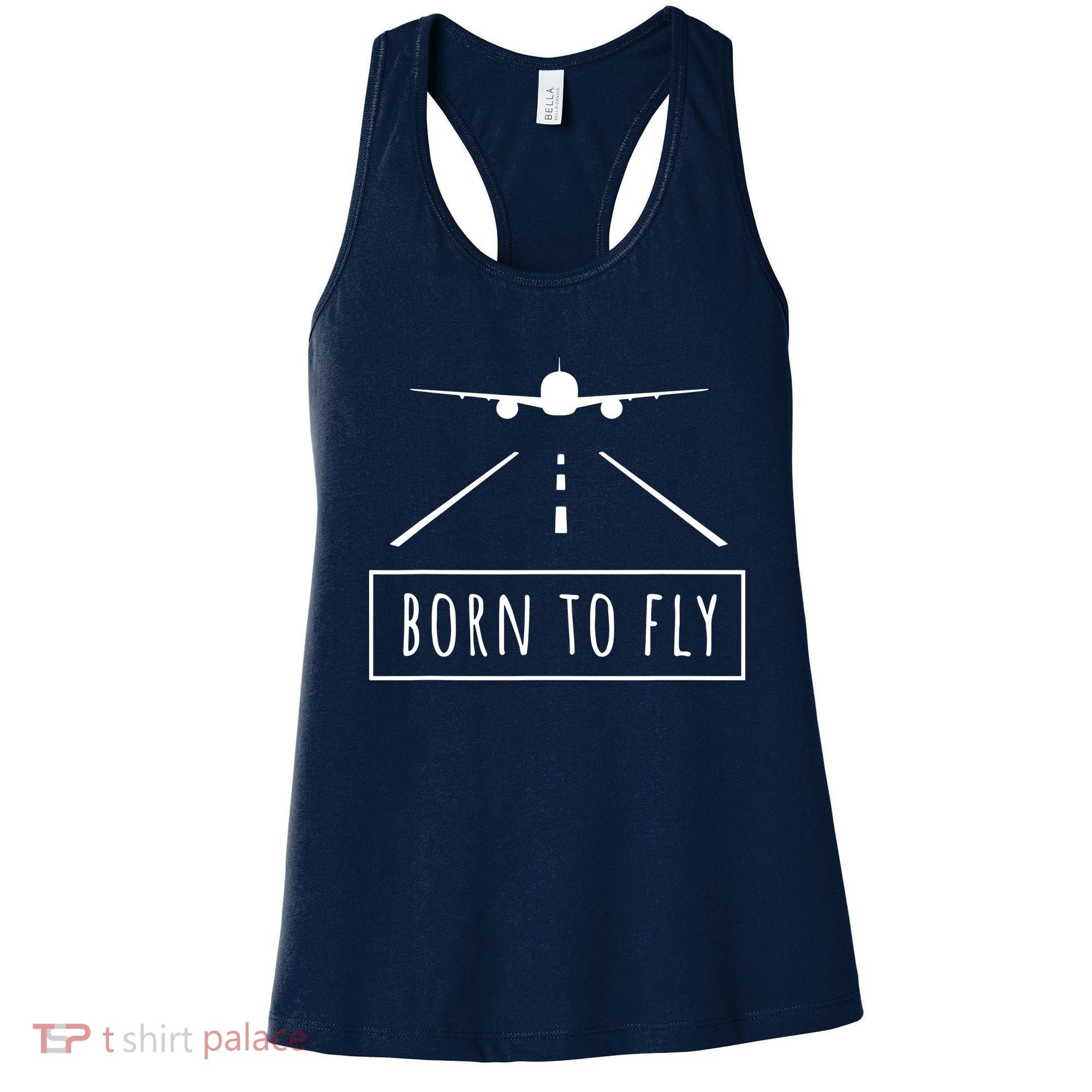 Born To Fly Aviation Pilot Flying Airplane Aircraft Gift Women's Tank Top