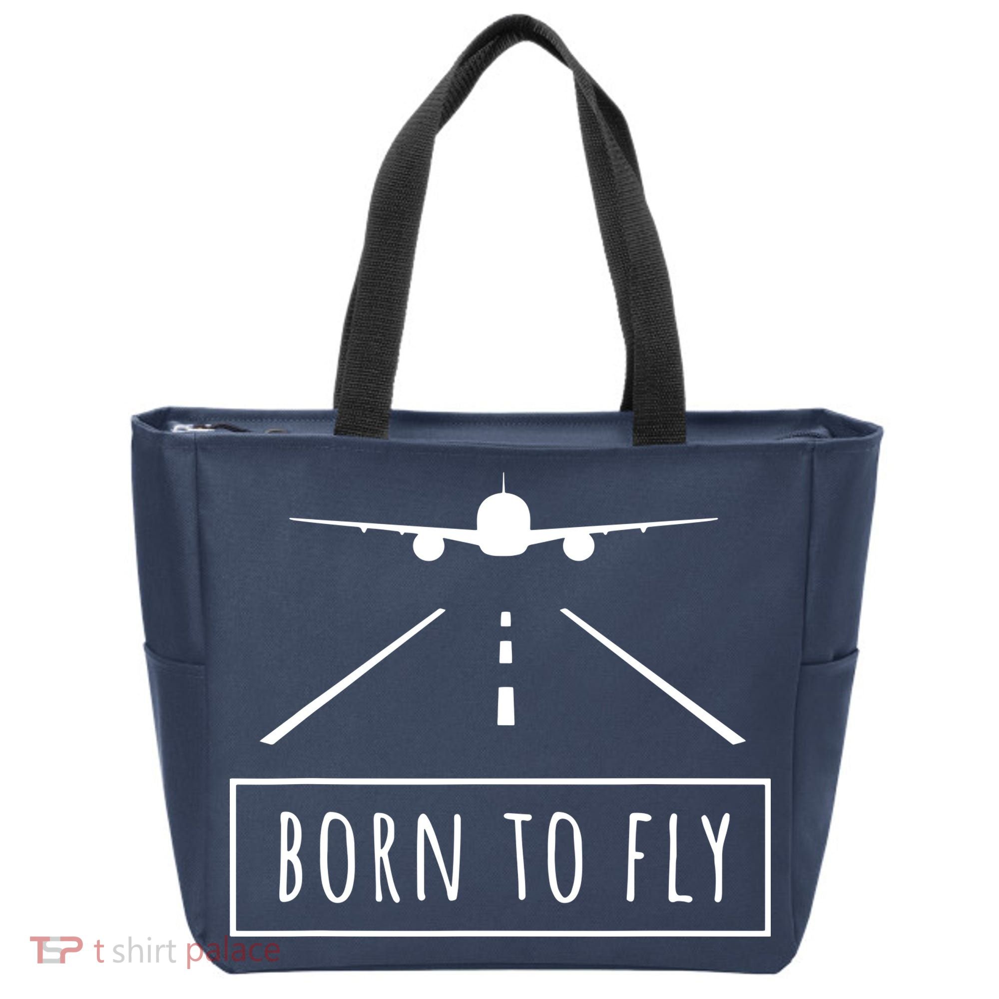Born To Fly Aviation Pilot Flying Airplane Aircraft Gift Tote Bag