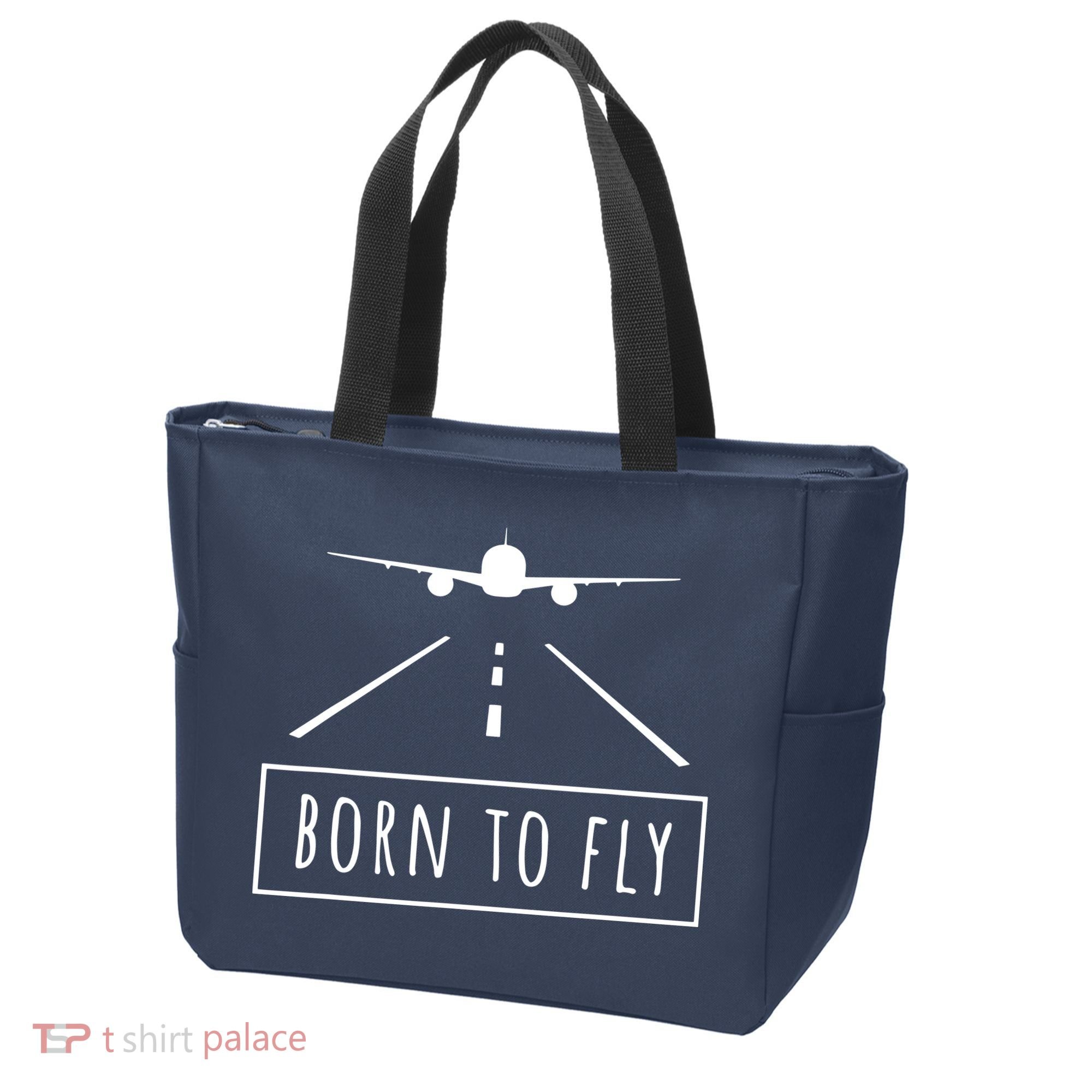 Born To Fly Aviation Pilot Flying Airplane Aircraft Gift Tote Bag