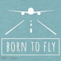 Born To Fly Aviation Pilot Flying Airplane Aircraft Gift Sueded Cloud Jersey T-Shirt thumb 2