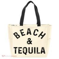 Beach & Tequila Funny Summer Vacation Saying Slogan Tote Bag thumb 0