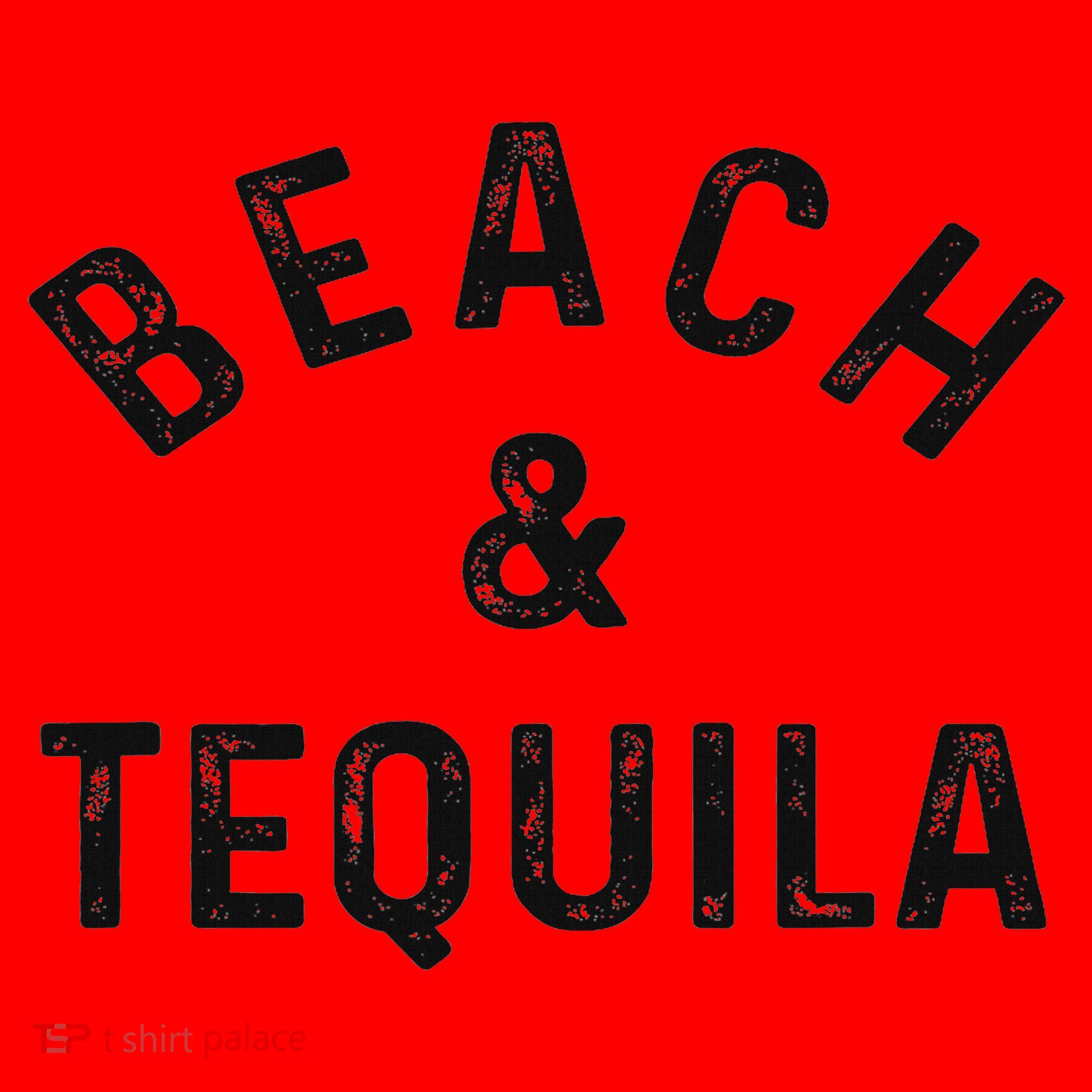 Beach & Tequila Funny Summer Vacation Saying Slogan Santa Hat