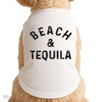 Beach & Tequila Funny Summer Vacation Saying Slogan Doggie Tank