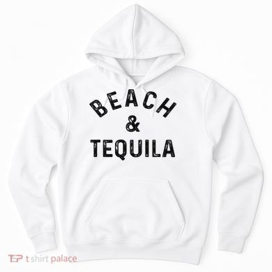 Beach & Tequila Funny Summer Vacation Saying Slogan Hoodie