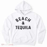 Beach & Tequila Funny Summer Vacation Saying Slogan Hoodie thumb 0