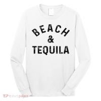 Beach & Tequila Funny Summer Vacation Saying Slogan Long Sleeve Shirt thumb 0