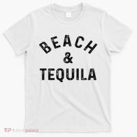 Beach & Tequila Funny Summer Vacation Saying Slogan T-Shirt thumb 0