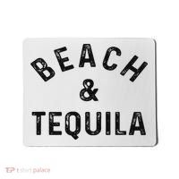 Beach & Tequila Funny Summer Vacation Saying Slogan Mousepad thumb 0