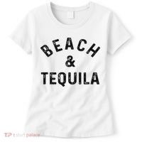 Beach & Tequila Funny Summer Vacation Saying Slogan Women's T-Shirt thumb 0