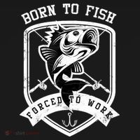 Born To Fish Forced To Work Fisher Man Backpack thumb 2