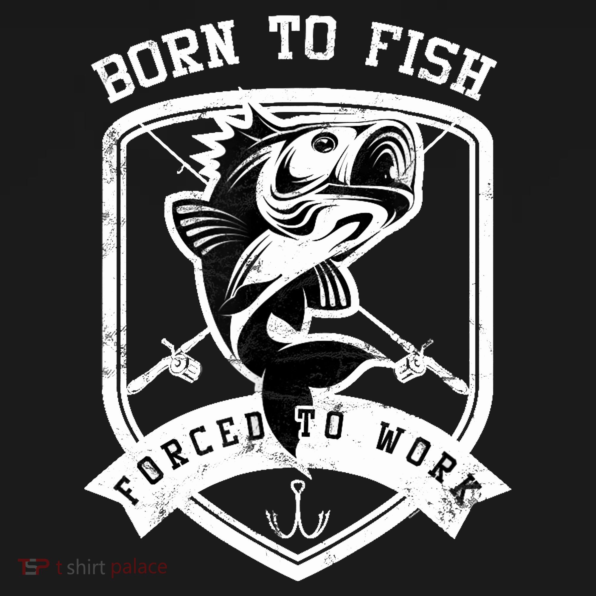 Born To Fish Forced To Work Fisher Man Ornament