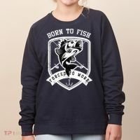 Born To Fish Forced To Work Fisher Man Women's Sweatshirt thumb 0