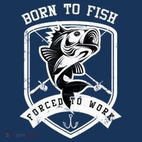 Born To Fish Forced To Work Fisher Man Women's Hoodie thumb 2