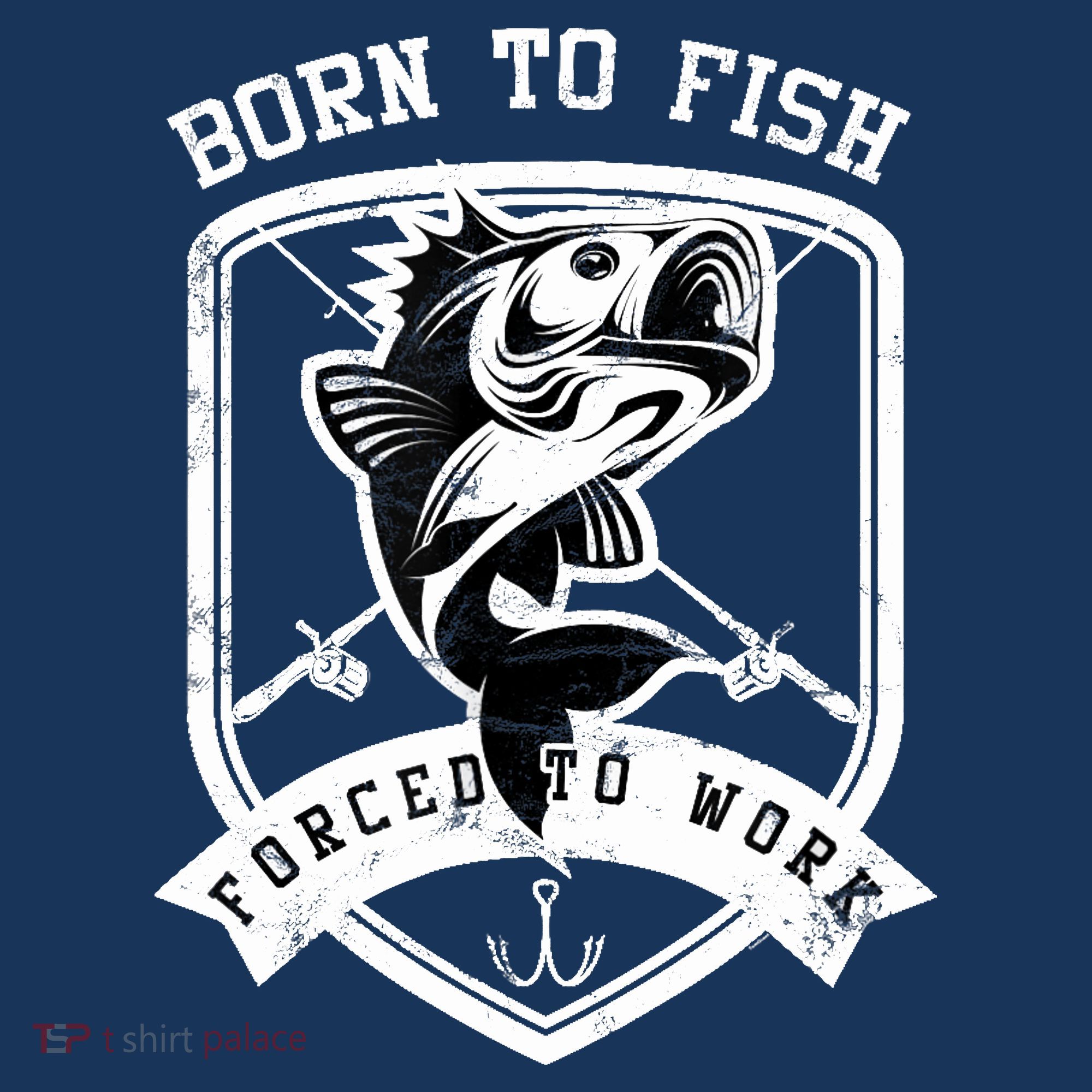 Born To Fish Forced To Work Fisher Man Women's Hoodie