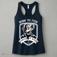 Born To Fish Forced To Work Fisher Man Women's Tank Top thumb 3