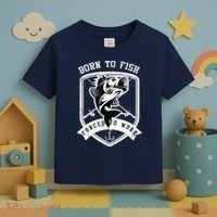 Born To Fish Forced To Work Fisher Man Toddler T-Shirt thumb 3