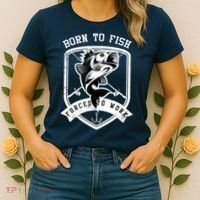 Born To Fish Forced To Work Fisher Man Women's T-Shirt thumb 2