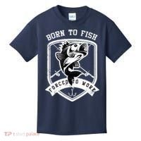 Born To Fish Forced To Work Fisher Man Kids T-Shirt thumb 0