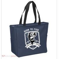 Born To Fish Forced To Work Fisher Man Tote Bag thumb 2