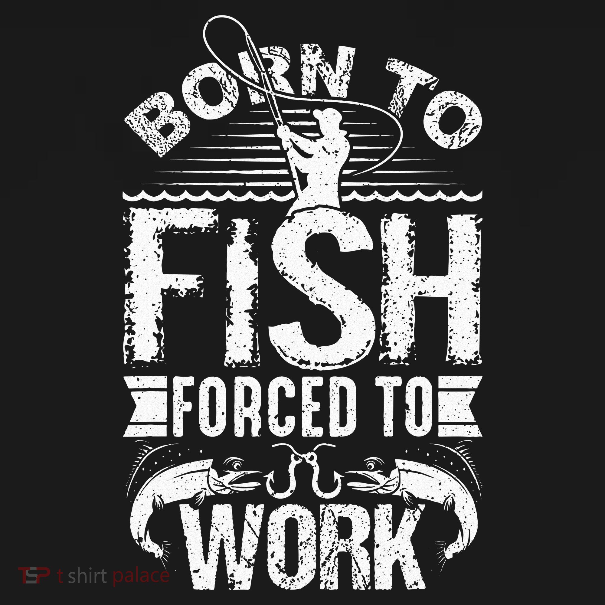Born To Fish But Forced To Work Funny Fishing Quote Women's Hoodie