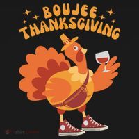 Boujee Thanksgiving Funny Turkey Bougie Boojee Friendsgiving Women's Hoodie thumb 2
