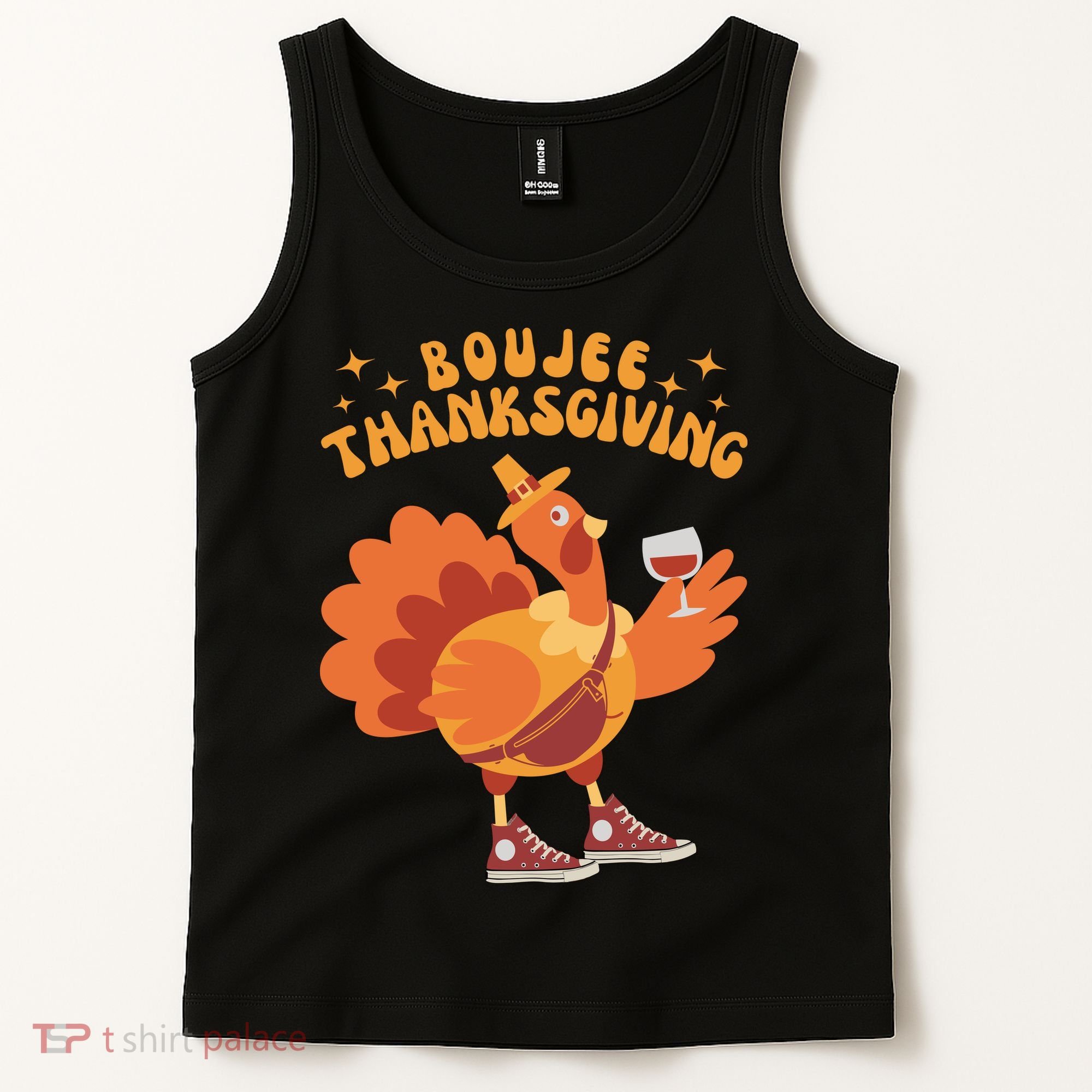 Boujee Thanksgiving Funny Turkey Bougie Boojee Friendsgiving Tank Top