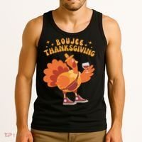 Boujee Thanksgiving Funny Turkey Bougie Boojee Friendsgiving Tank Top thumb 3