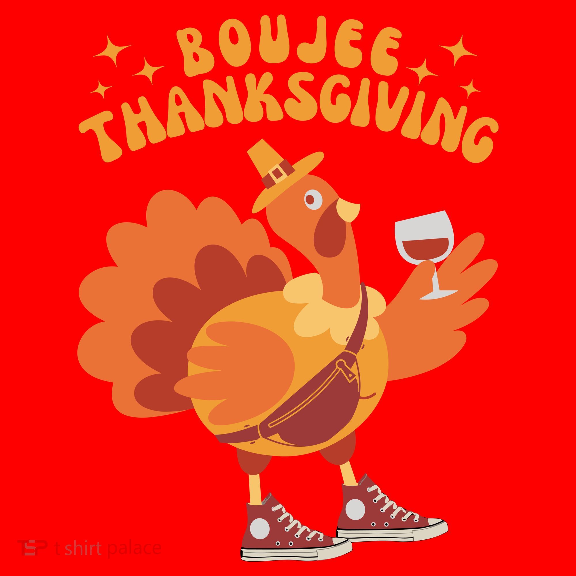 Boujee Thanksgiving Funny Turkey Bougie Boojee Friendsgiving Santa Hat