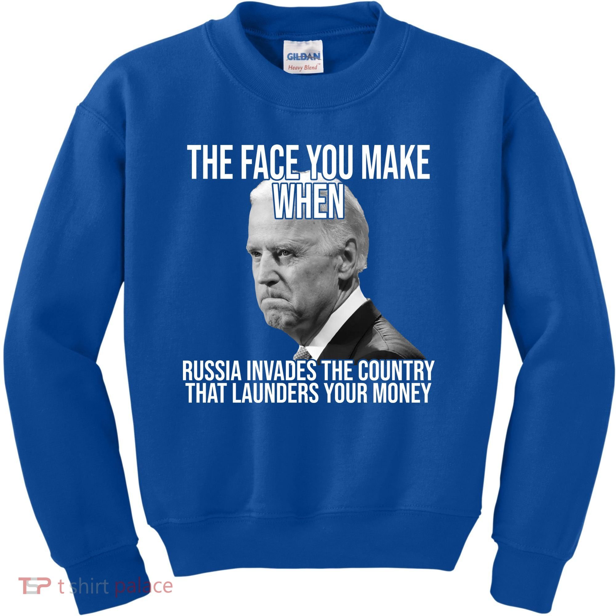 Biden The Face You Make When Russia Invades The Country Kids Sweatshirt