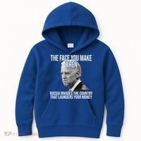Biden The Face You Make When Russia Invades The Country Kids Hoodie thumb 0