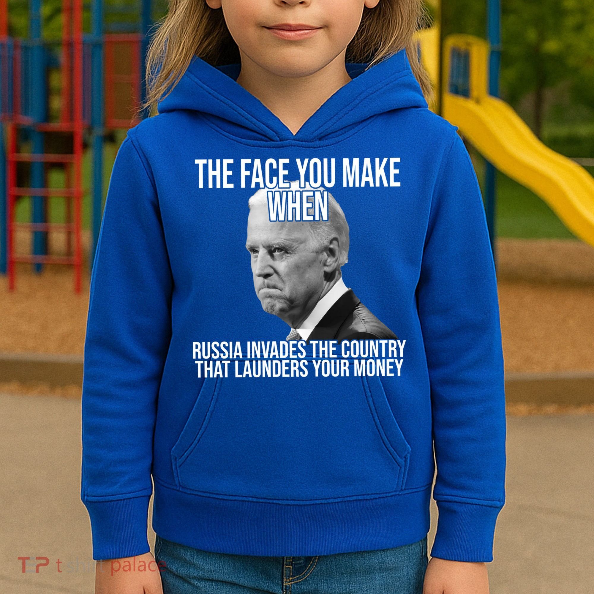 Biden The Face You Make When Russia Invades The Country Kids Hoodie