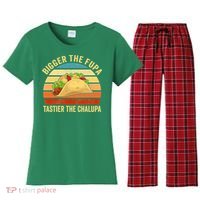 Bigger The Fupa Tastier The Chalupa Women's Flannel Pajama Set thumb 0