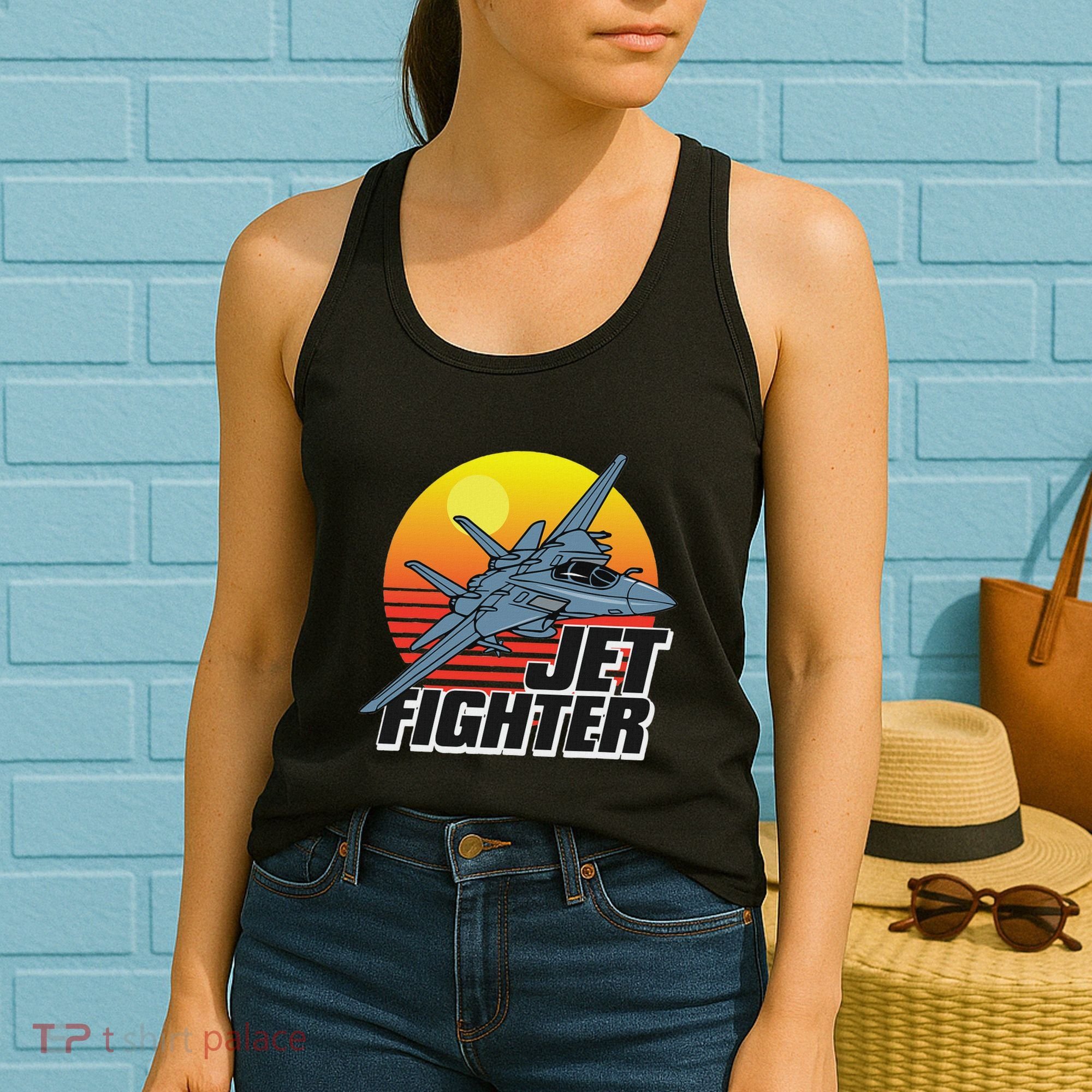 Born To Fly Fighter Jet Plane Airplane Women's Tank Top