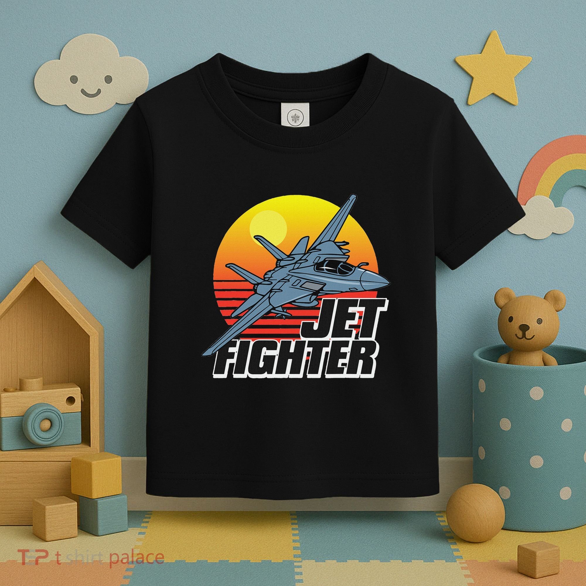 Born To Fly Fighter Jet Plane Airplane Toddler T-Shirt