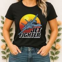 Born To Fly Fighter Jet Plane Airplane Women's T-Shirt thumb 2