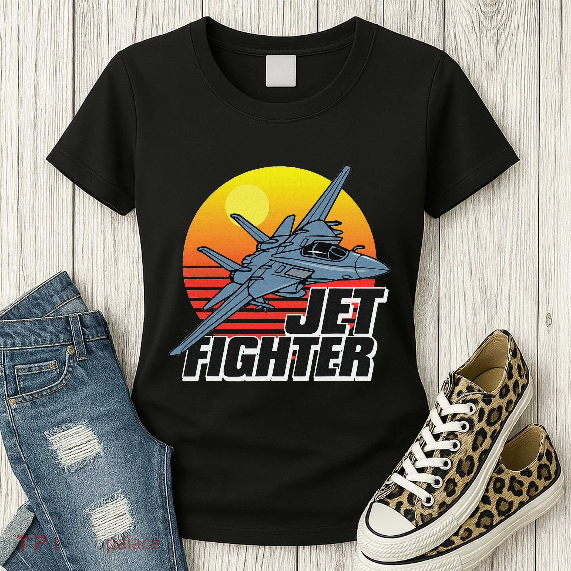 Born To Fly Fighter Jet Plane Airplane Women's T-Shirt
