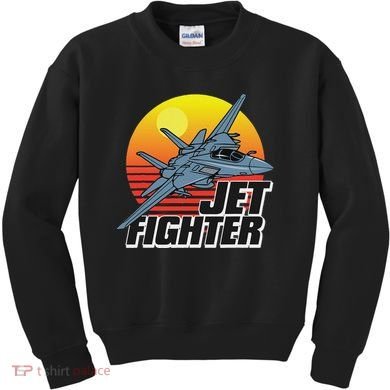 Born To Fly Fighter Jet Plane Airplane Kids Sweatshirt