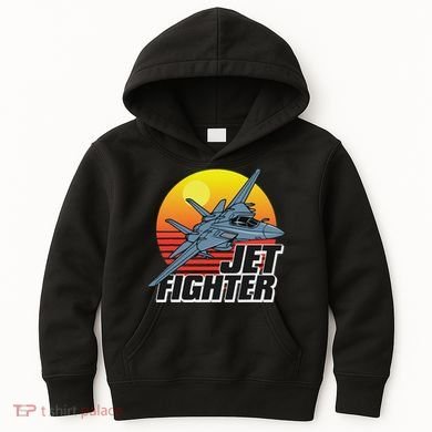 Born To Fly Fighter Jet Plane Airplane Kids Hoodie