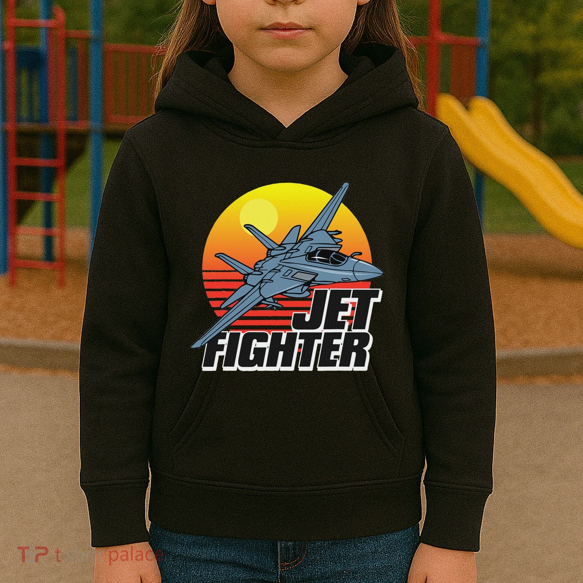 Born To Fly Fighter Jet Plane Airplane Kids Hoodie
