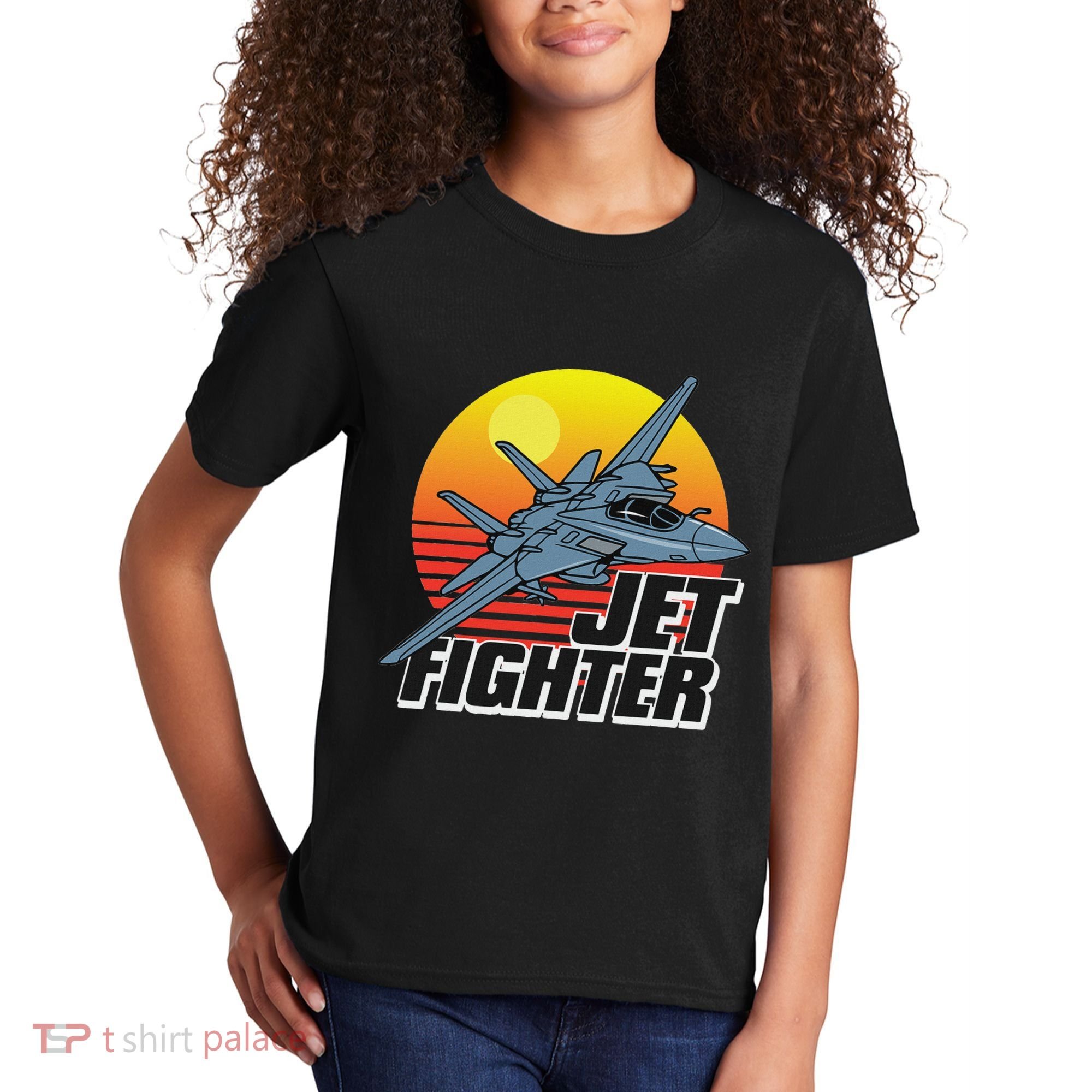 Born To Fly Fighter Jet Plane Airplane Kids T-Shirt