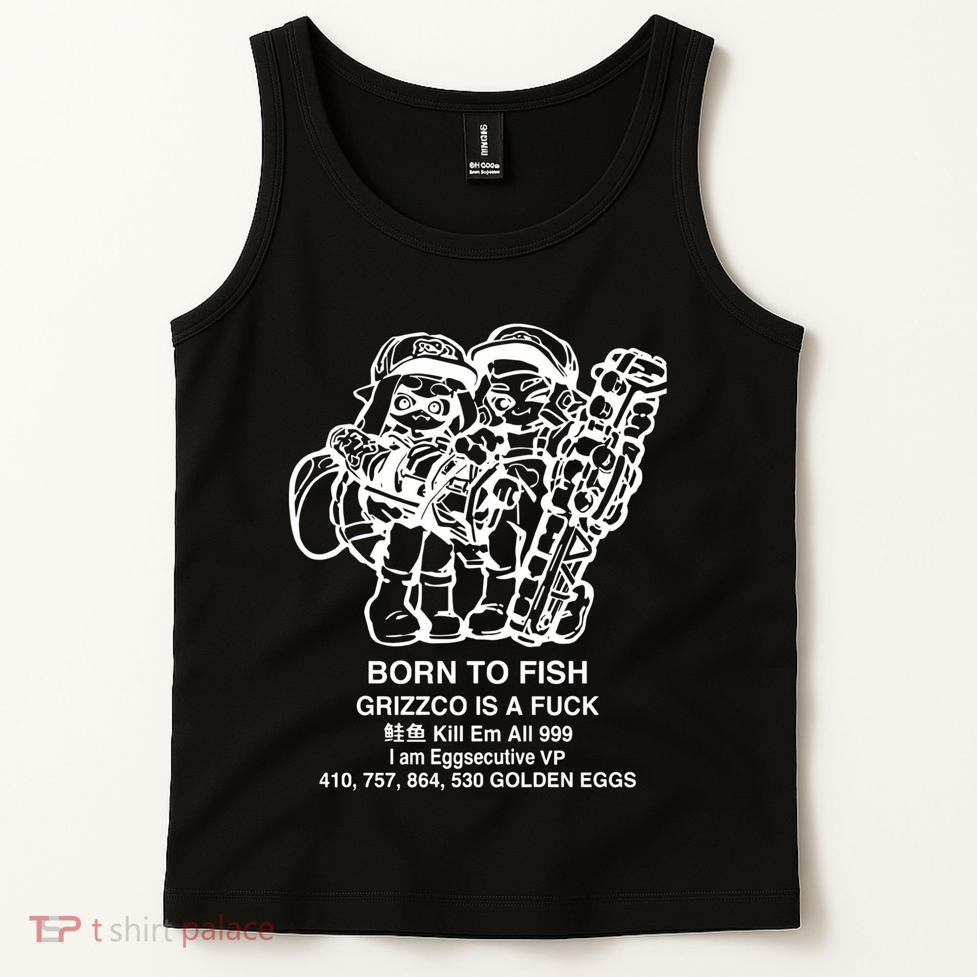 Born To Fish Grizzco Is A Fuck Kill Em All 999 Tank Top