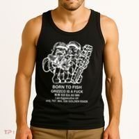 Born To Fish Grizzco Is A Fuck Kill Em All 999 Tank Top thumb 3