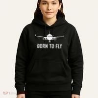 Born To Fly Funny Airplane Pilot Gift Men Aviation Airline Hoodie thumb 5