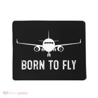 Born To Fly Funny Airplane Pilot Gift Men Aviation Airline Mousepad thumb 0