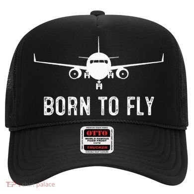 Born To Fly Funny Airplane Pilot Gift Men Aviation Airline Hat