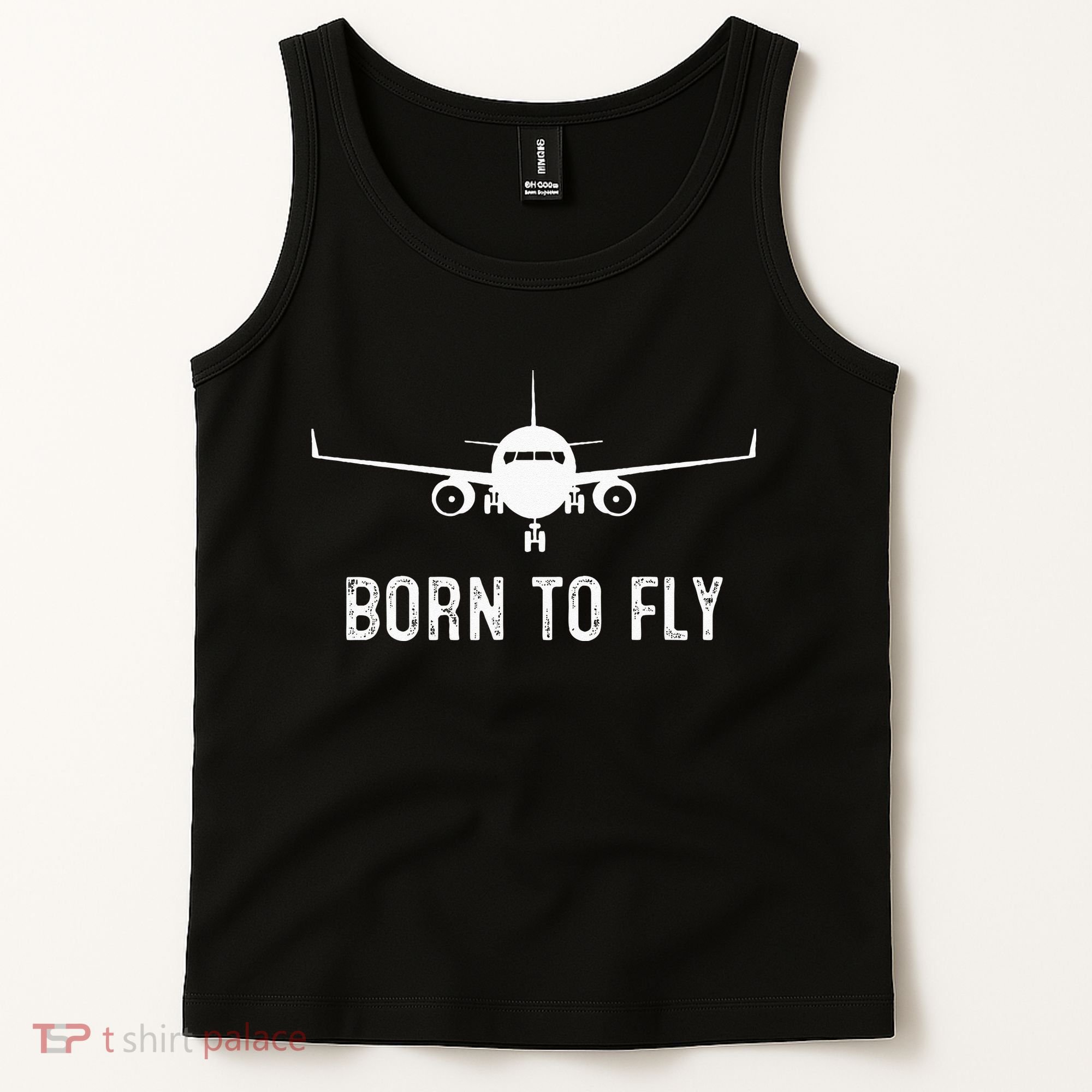 Born To Fly Funny Airplane Pilot Gift Men Aviation Airline Tank Top