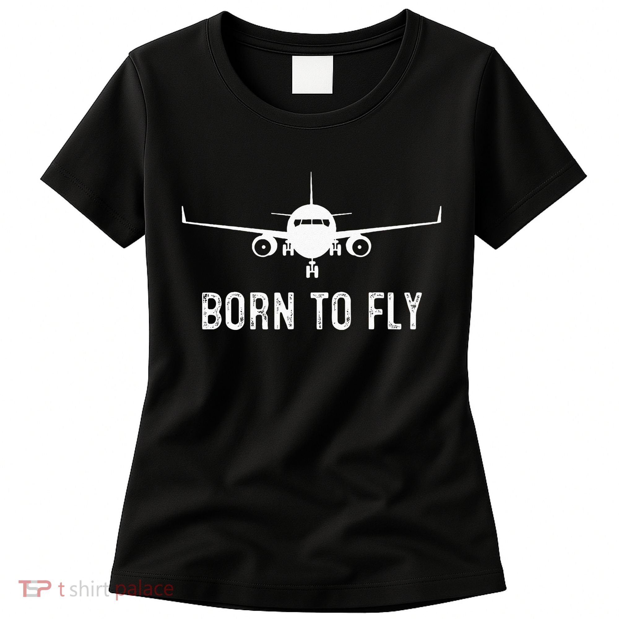 Born To Fly Funny Airplane Pilot Gift Men Aviation Airline Women's T-Shirt