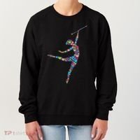 Baton Twirling Girl Silhouette Dancing Twirler Majorette Women's Sweatshirt thumb 0